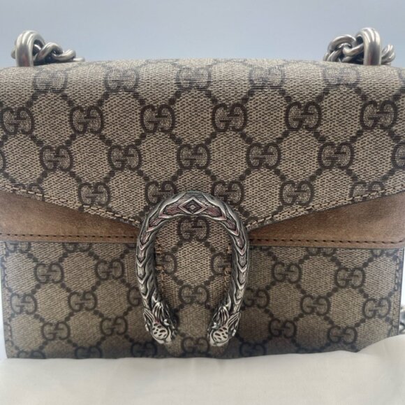GUCCI 421970 TAUPE CANVAS CLUTCH - Picture 3 of 6